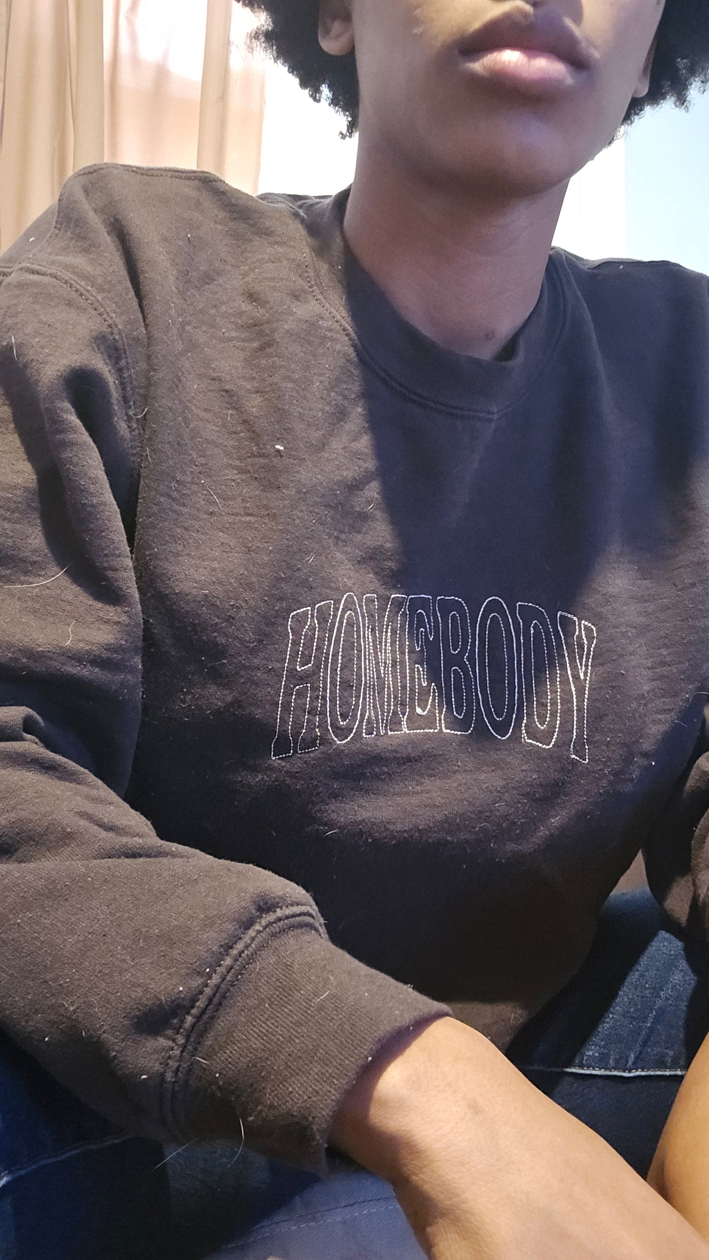 HOMEBODY EMBROIDERED SWEATSHIRT