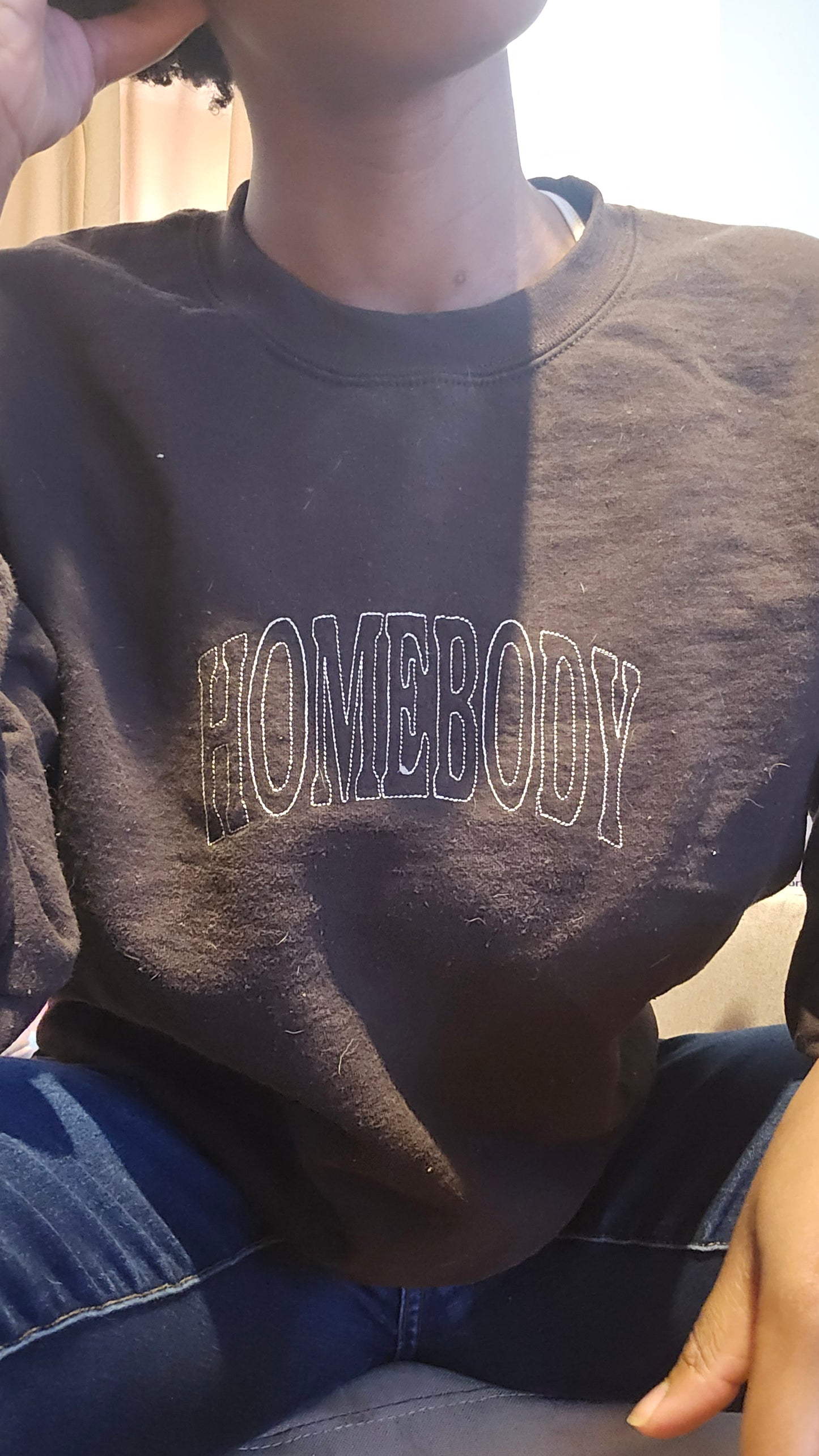 HOMEBODY EMBROIDERED SWEATSHIRT